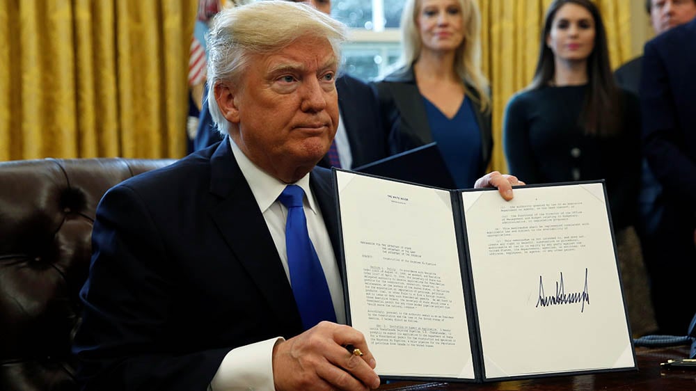 President Trump Signs Executive Action - Construction of Keystone XL & Dakota Access Pipelines to Advance